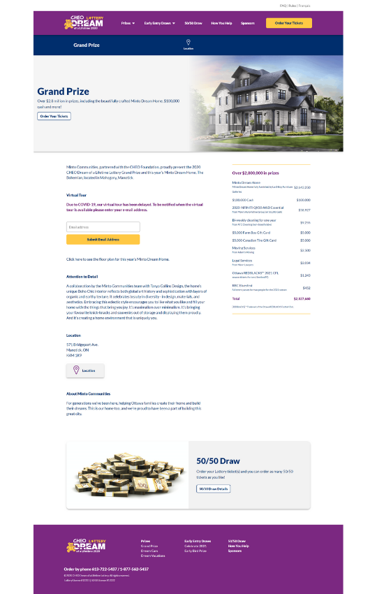 screenshot of prizes page doal